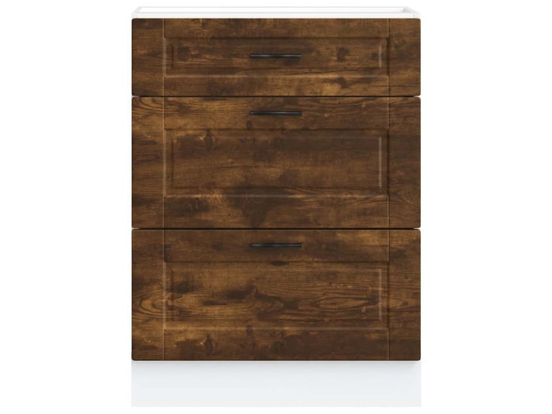  Meuble de rangement, armoire de cuisine porto chêne fumé bois d'ingénierie shl4731  - Conforama D