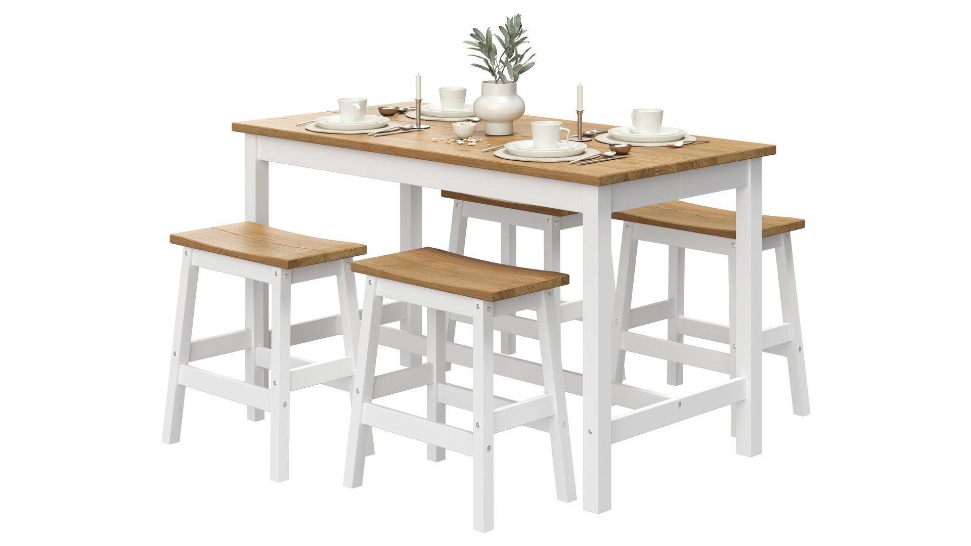 Ensemble Table de cuisine SAN DIEGO 2 bicolore 63 Conforama
