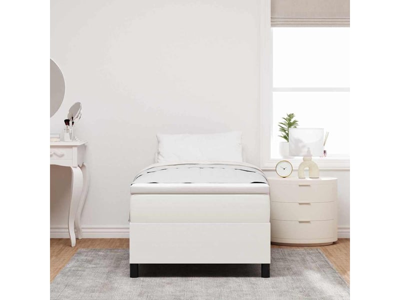  Lit simple- lit adulte -  cadre de lit plateforme crème 80 x 200 cm  - Conforama B