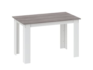 Table à manger table de cuisine moderne avec grand plateau 4-6 personnes en panneau de particules gris 120x69x75cm