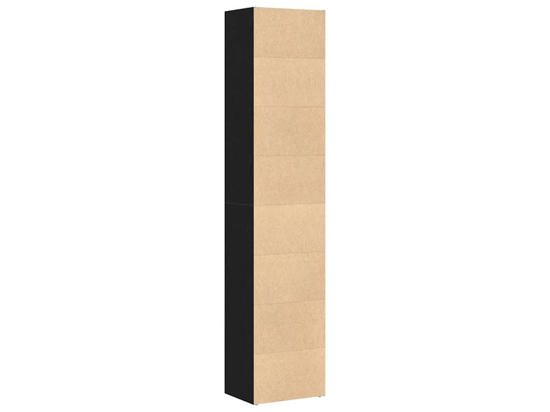  Bibliothèque, meuble de rangement salon chêne noir 40x30x189 cm bois d'ingénierie  - Conforama E