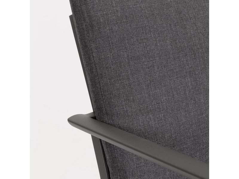 Salon de jardin moderne chaises canapé table basse en aluminium konnor - anthracite - Conforama C