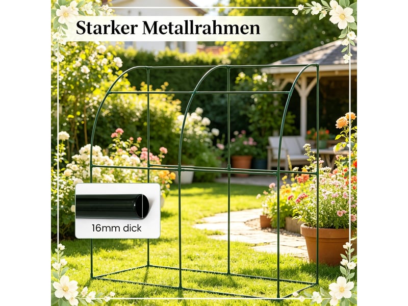  Serre adossée portable, serre extérieure pour plantes, format compact  - Conforama D