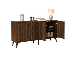Buffet 4 porte(s)  0 tiroir(s) <strong>OXEZA</strong> <strong></strong> - 140 cm coloris marron 