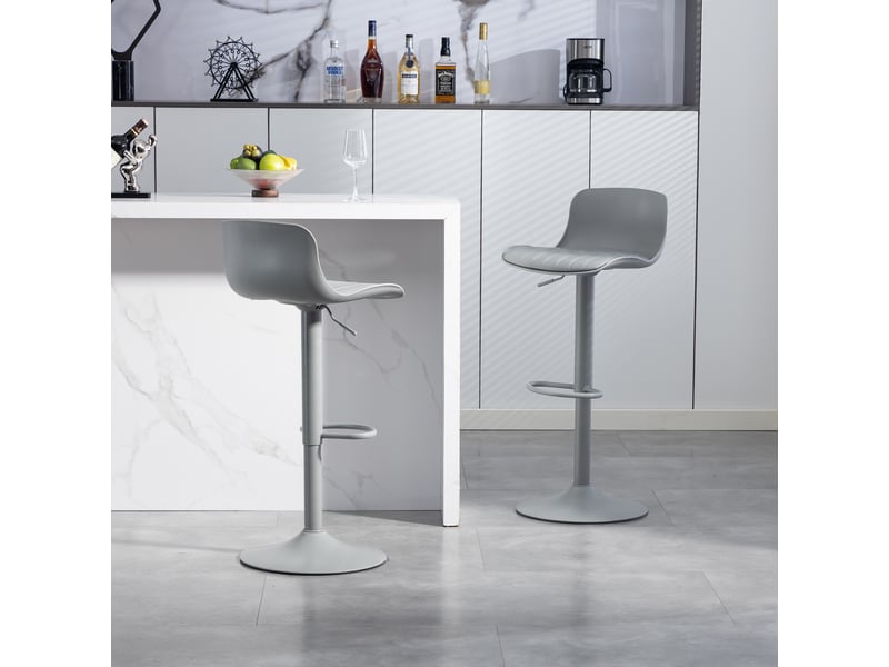 Tabouret de bar 101 x 43 x 45 cm – pivotant et réglable 87 x 43 x 45 cm – ensemble deux pièces – métal avec repose-pieds – anthracite - Conforama D