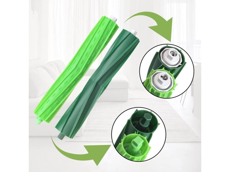  Lot brosses compatibles irobot roomba i3i4i6i7i8j7e5e6e7, 4 brosses caoutchouc  - Conforama D