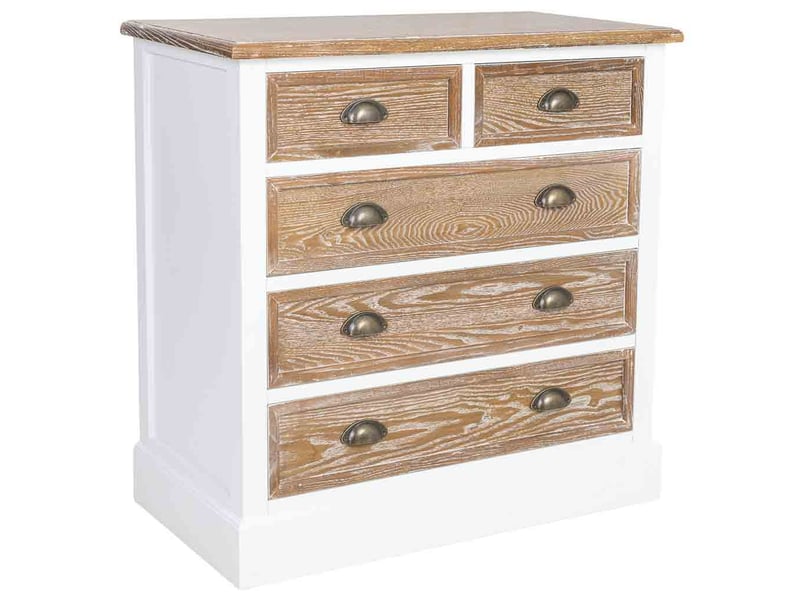  Commode en bois marron 80x40x80,5 cm h  - Conforama A