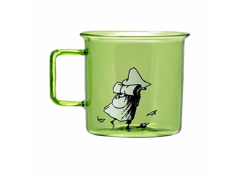  Mug muurla en verre, personnage snufkin, vert, environ 237 ml  - Conforama A