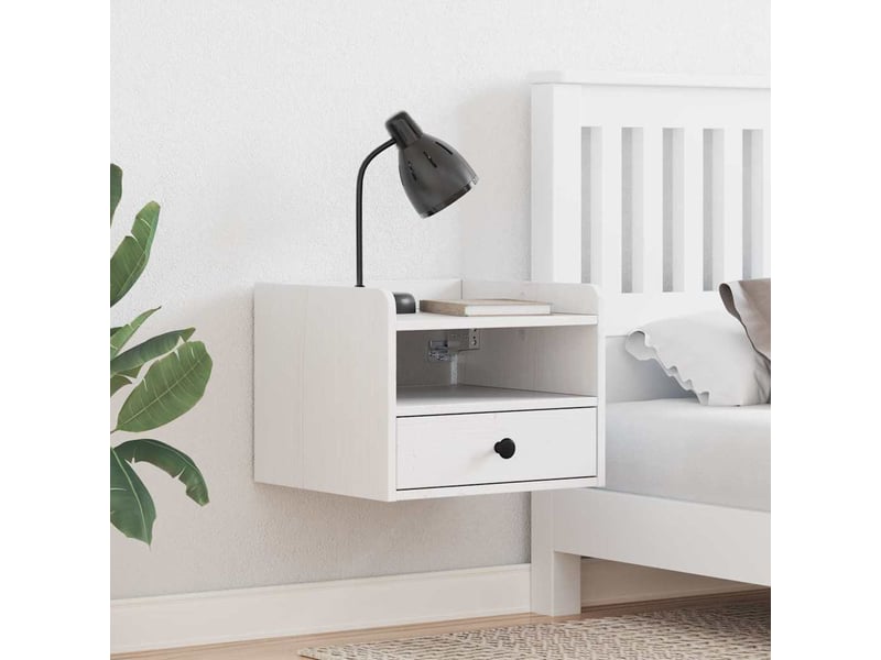 Table de chevet avec tiroir 2 pièces blanc 38 x 36 x 29,5 cm - Conforama B
