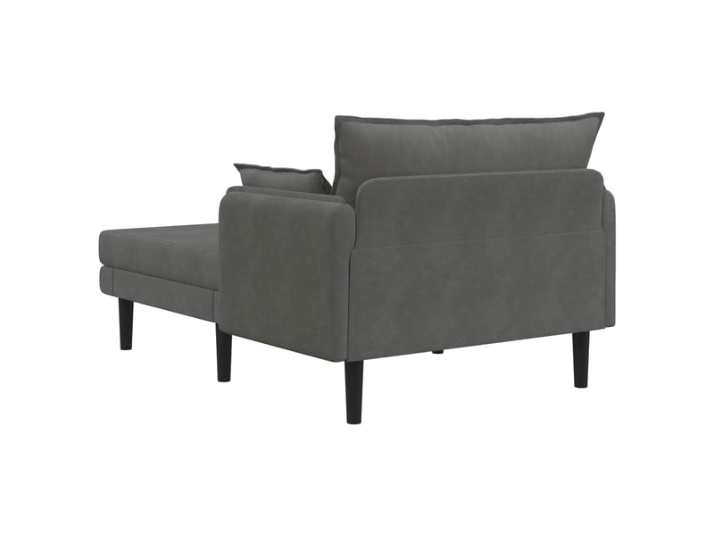  Vidaxl grande méridienne gris foncé tissu en velours côtelé  - Conforama E