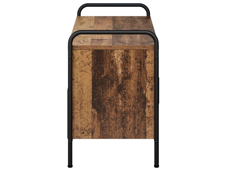  Meuble tv moderne, banc tv 79,5x33x50 cm bois ancien bois d'ingénierie  - Conforama E