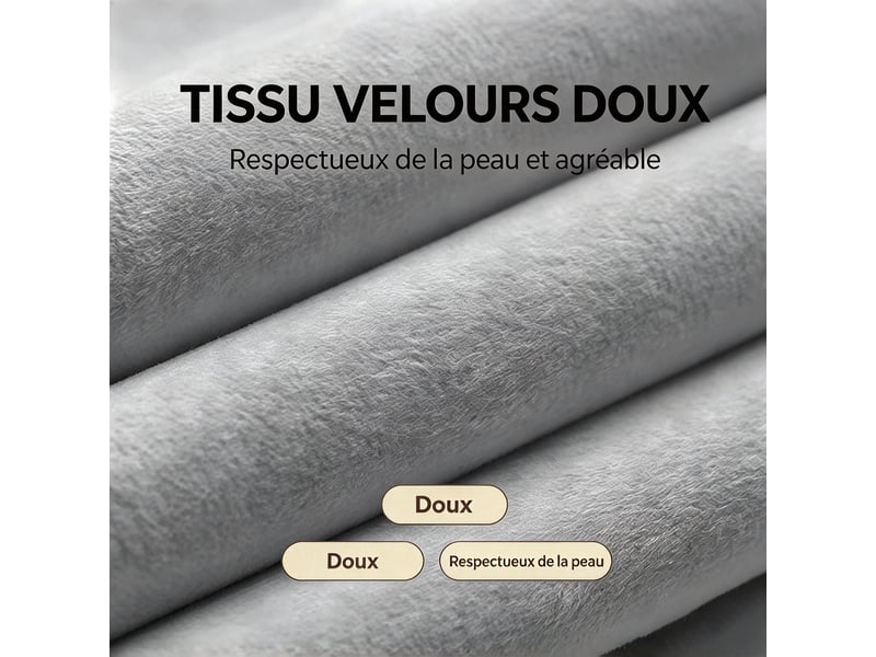  Lit banquette coffre 90x200 cm avec rangement hydraulique, étagères, port usb et éclairage led, velours gris  - Conforama E
