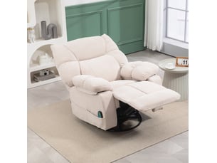 Fauteuil relax manuel <strong>BEAOK</strong> Polyester beige