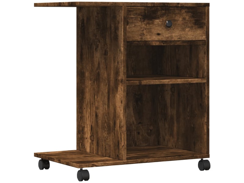 Support d'imprimante table meuble bureau avec roulettes 60 x 40 x 68,5 cm marron 02_0044752  - Conforama A
