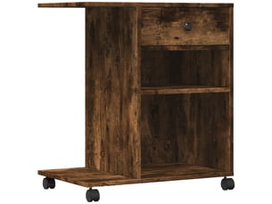 Support d'imprimante table meuble bureau avec roulettes 60 x 40 x 68,5 cm marron 02_0044752