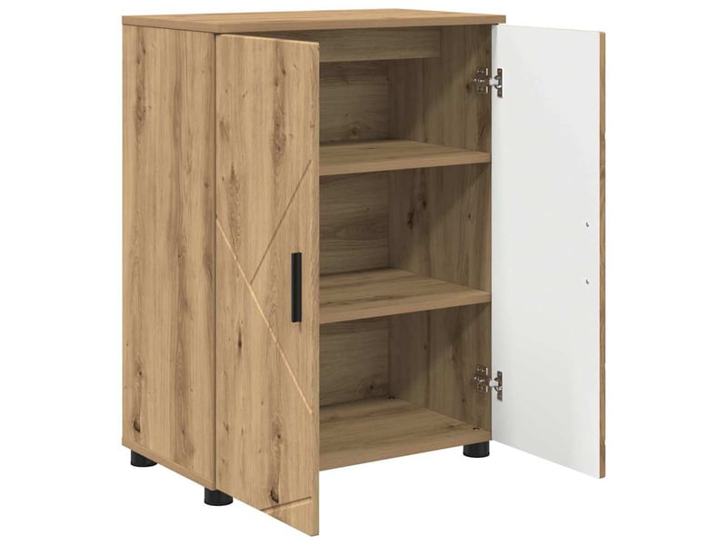  Cabinet de salle de bain, armoire salle de bain chêne artisanal 60 x 35 x 80 cm cf65289  - Conforama E