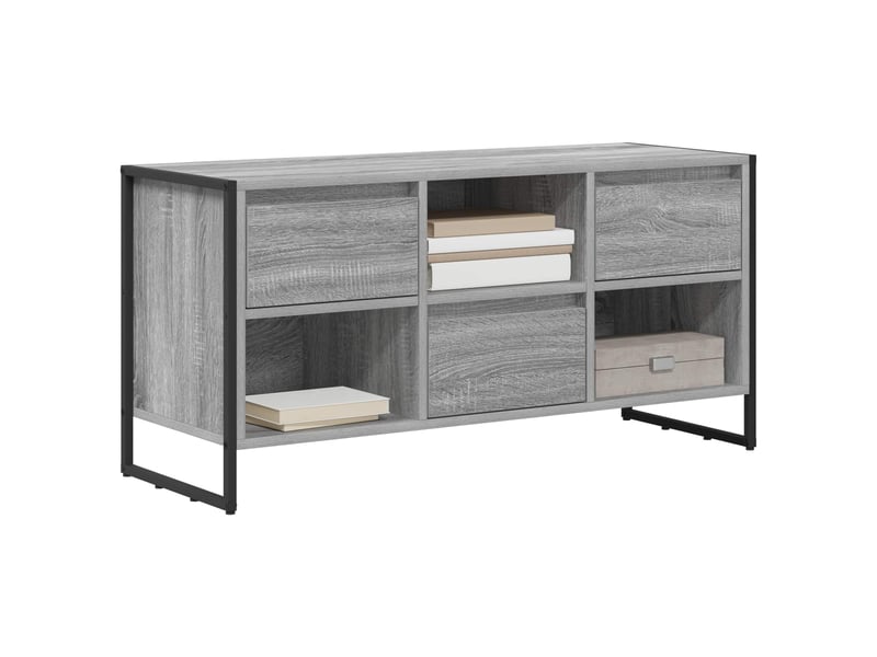  Meuble tv - banc tv - meuble de rangement 100 x 36 x 49,5 cm gris sonoma bois d'ingénierie  - Conforama C