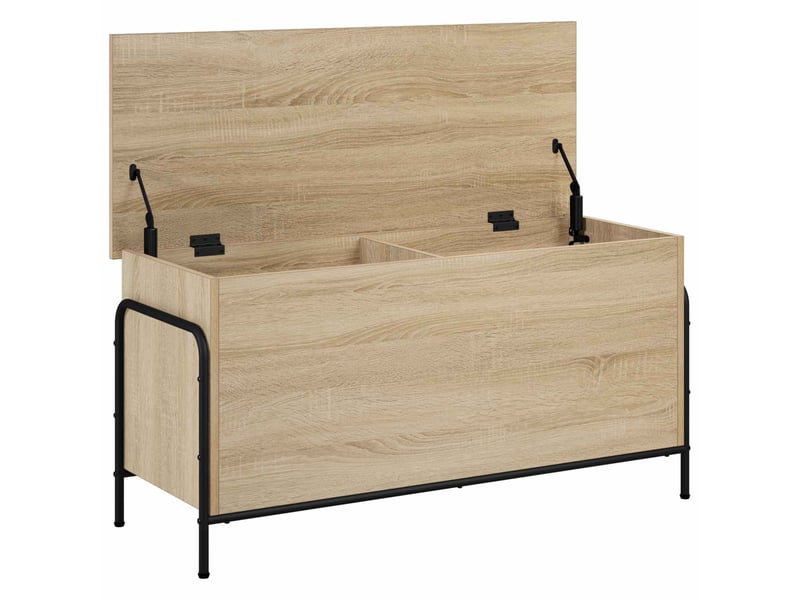 Boîte de rangement, coffre de rangement chêne sonoma 80x40x49,5 cm shl33222 - Conforama C