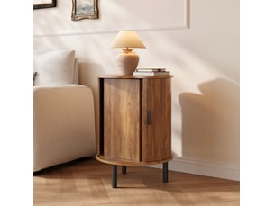 Table basse rond(e) coloris marron <strong>BEAOK</strong> <strong></strong> - 48 cmx48 cm