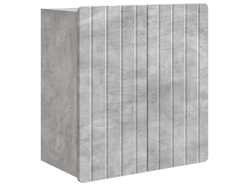  Armoire murale salon, meuble de rangement gris béton 59 x 31 x 64 cm bois d'ingénierie  - Conforama A