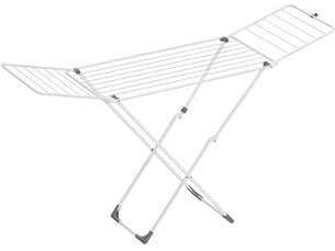 Séchoir à linge pliable avec barres support de séchage 50 x 182 x 102,5 cm en acier blanc 12_0011140