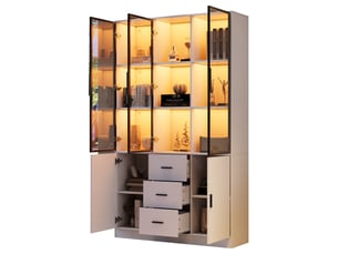 Vitrine coloris blanc <strong>WISHDOR</strong> <strong></strong> - 120 cmx200 cm
