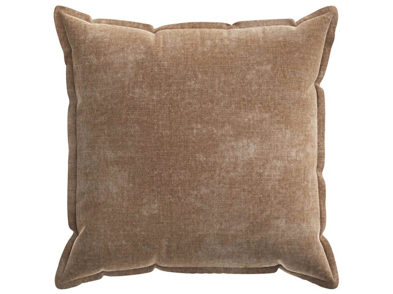  Lot de 6 housses de coussin houten marron 60 x 60 cm tissu chenille cf49849  - Conforama C