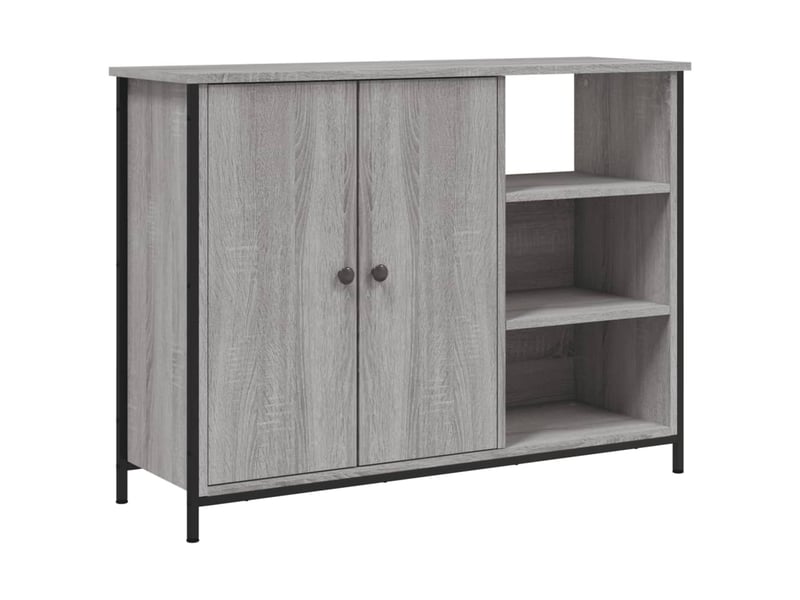  Buffet - bahut - meuble de rangement sonoma gris 100x33x75 cm bois d'ingénierie  - Conforama A
