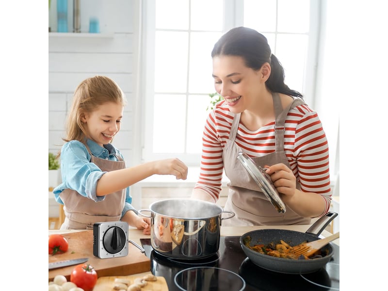  Minuteur de cuisine mécanique et magnétique avec alarme forte - aucune pile nécessaire minuteur aimanté - timer cuisine pour ecole No Commercial reference - Conforama D