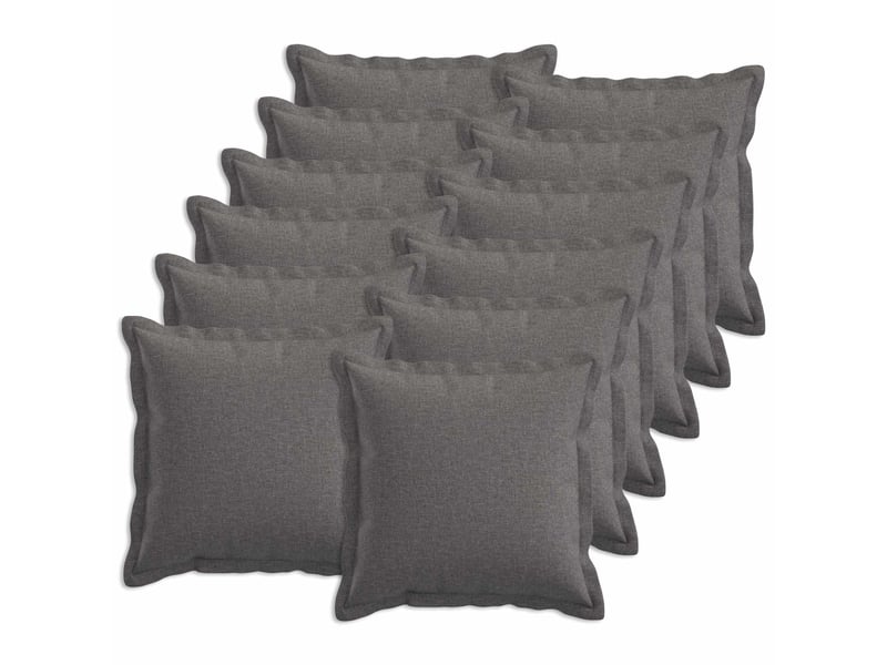  Lot de 12 housses de coussin houten gris clair 45 x 45 cm cf49040  - Conforama B