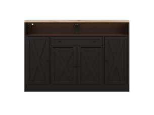 Buffet 4 porte(s) 1 tiroir(s) ARVELLA - 140 cm coloris noir
