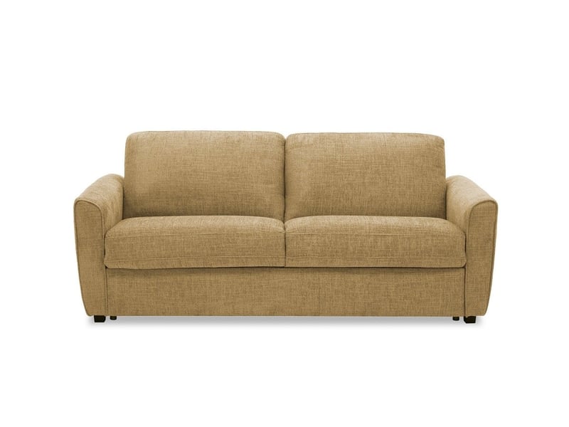 Canapé convertible express 3 places en velours texturé moutarde kaliana 5278R-3P-MOUT - Conforama E