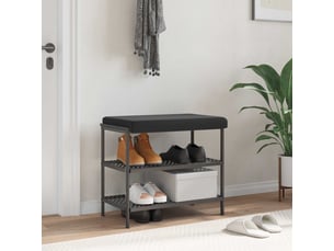 Coussin de banc, coussin d'assise, coussin de canapé velours texturé noir profondeur 35 cm cf53933
