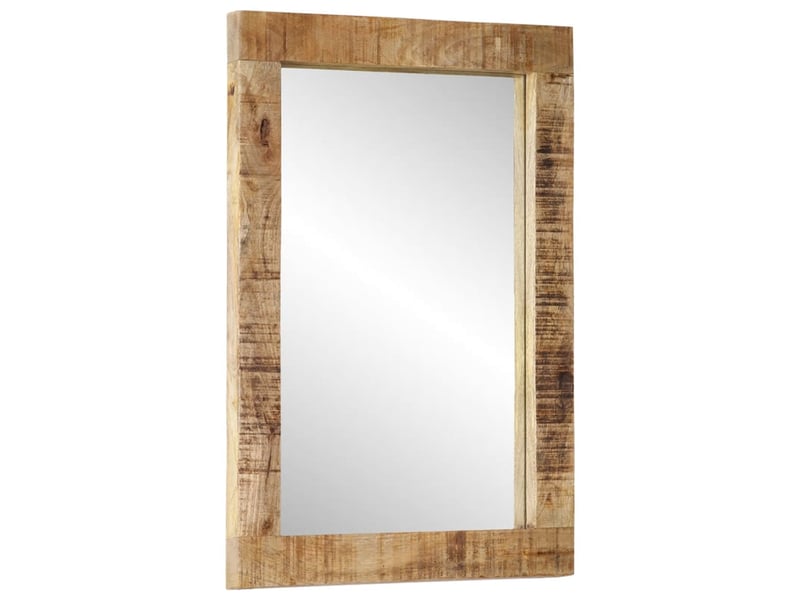  Miroir, miroir décoratif 70x50 cm bois de manguier massif et verre cf62679  - Conforama A