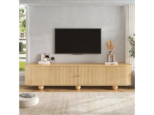 Meuble tv coloris naturel 180 cm <strong>SWEIKO</strong>  <strong></strong>
