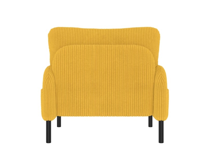  Fauteuil individuel en tissu velours côtelé avec repose-pieds, accoudoirs munis de poches latérales, structure métallique stable DUD2018 - Conforama E