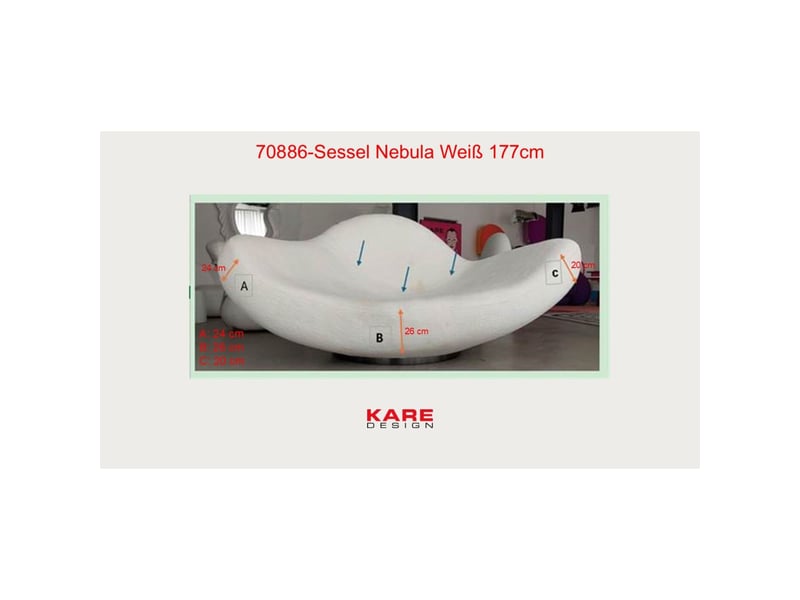 fauteuil nebula jaune kare design  - Conforama D