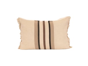 Coussin rayé en lin et coton 50x80 cm