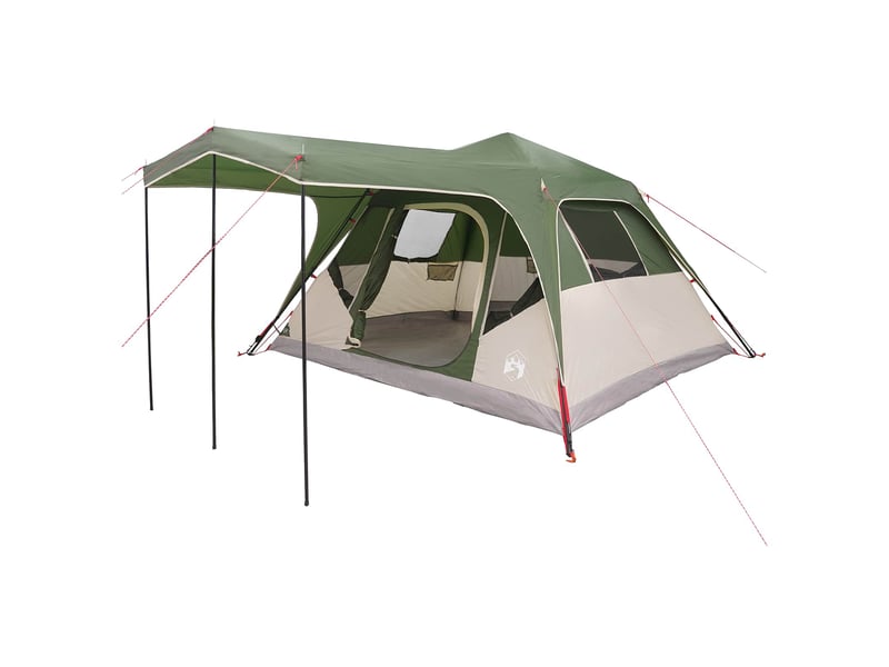  Tente de camping, tente familiale vert 6 personnes polyester et acier  - Conforama A