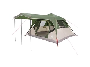 Tente de camping, tente familiale vert 6 personnes polyester et acier