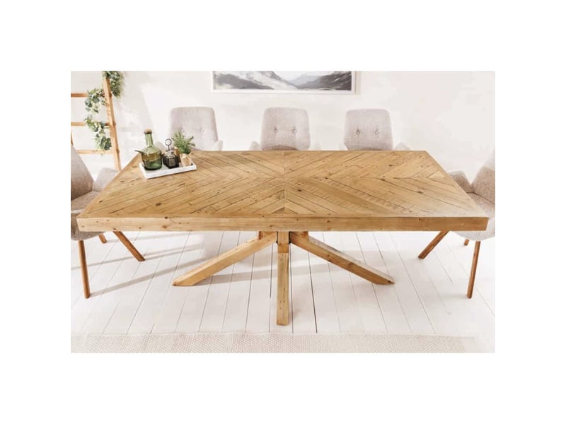 Table lovark – rectangulaire 160 cm – bois massif de pin – style rustique - Conforama C
