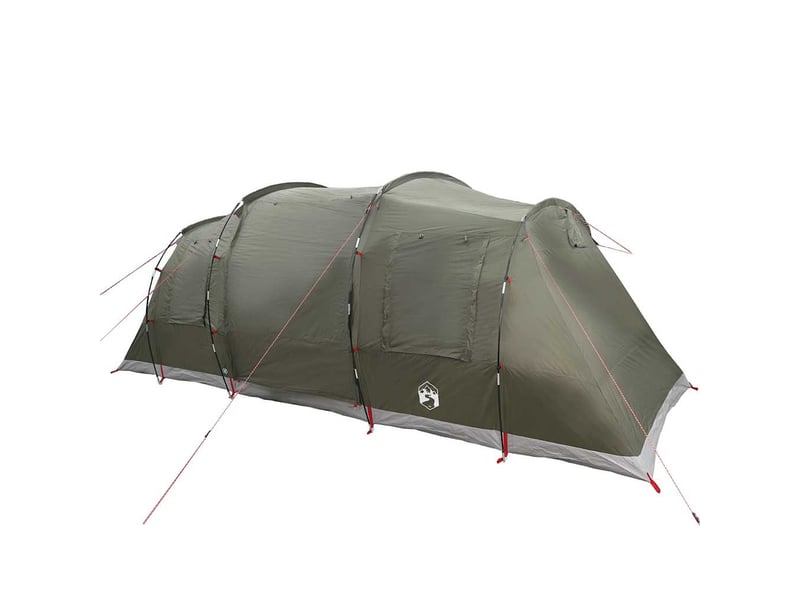  Tente de camping, tente familiale tunnel 6 personnes vert olive imperméable  - Conforama C