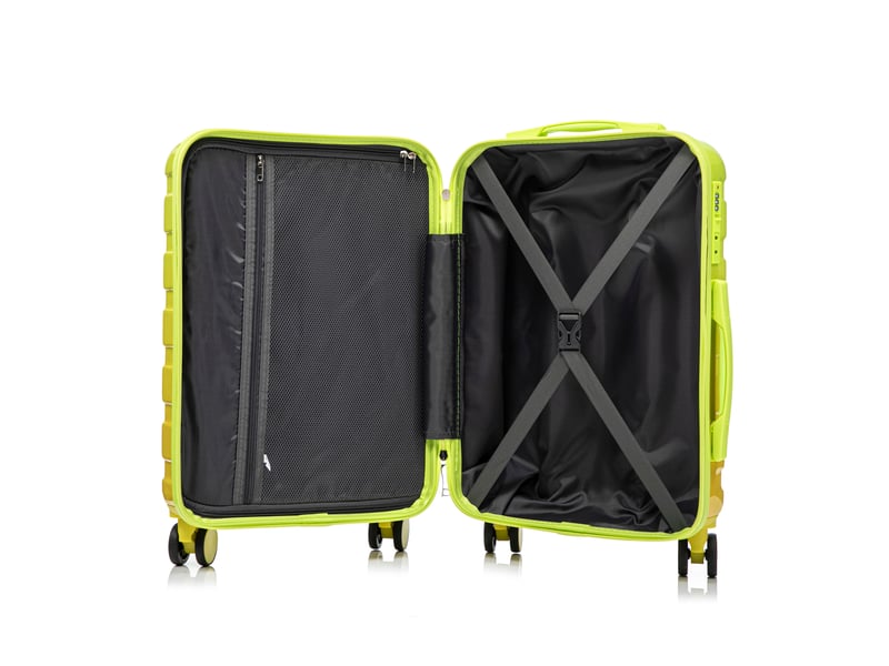  Set de valises rigides,20 pouces avec trousse 14 pouces,avec serrure à combinaison,pc,vert  - Conforama D