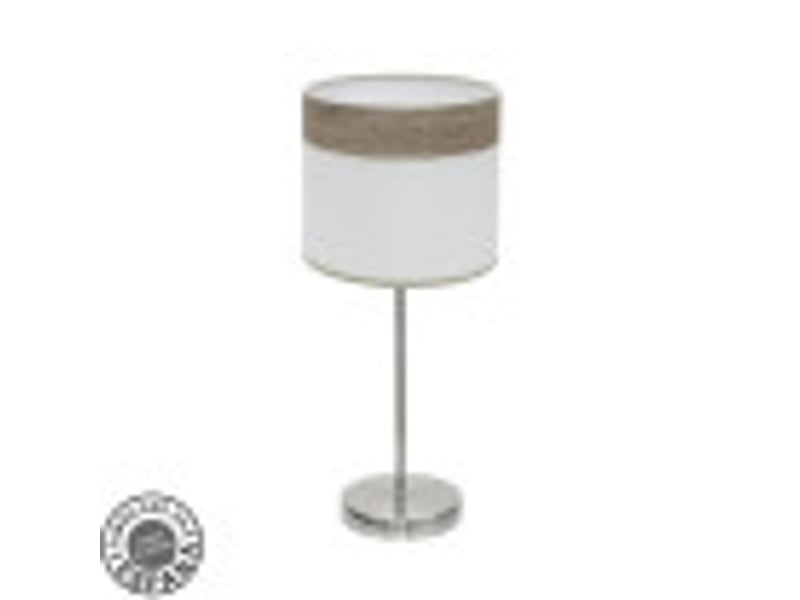 Lampe à poser fabrilamp cloe nickelblanc-bois gris 1 x e14 42 x 18 x 18 cm 175471083 - Conforama B