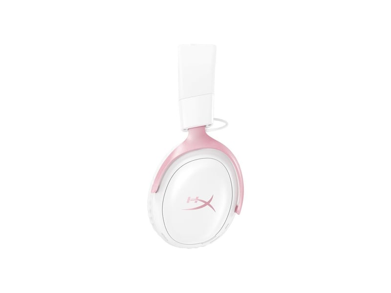  Casque gaming sans fil 2.4 ghz et bluetooth cloud iii s micro detache 10 mm blanc rose HYPDG0R2AA - Conforama B