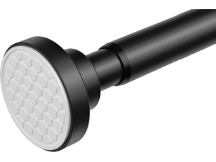 Barre de douche télescopique 110-190 cm, sans perçage, idéale pour salle de bain, fenêtre, armoire, noire