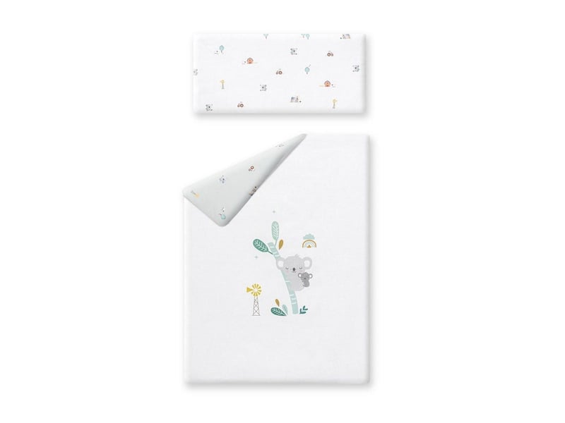  Berceau pliant en hêtre avec matelas - koala à la ferme interbaby - vert MINITI002-03 - Conforama B