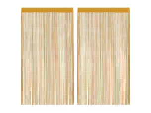 Lot de 2 rideaux à fils, rideaux de porte or 140x250 cm cf44137
