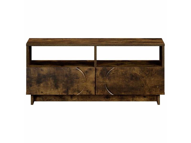  Meuble tv moderne, banc tv 90x34,5x40 cm chêne fumé bois d'ingénierie shl97563  - Conforama D