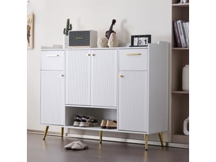 Meuble à chaussures 12 paire(s)  <strong>MIVRAY </strong>  <strong></strong> coloris blanc
